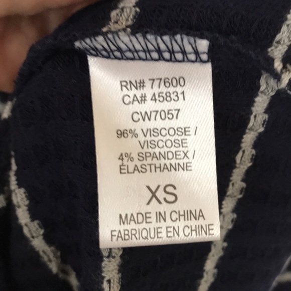 Chaser navy striped viscose strappy back top - Picture 11 of 11